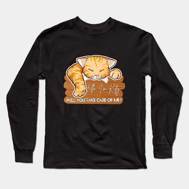 Kitty | Nobody’s Cat Long Sleeve T-Shirt by ColorShades